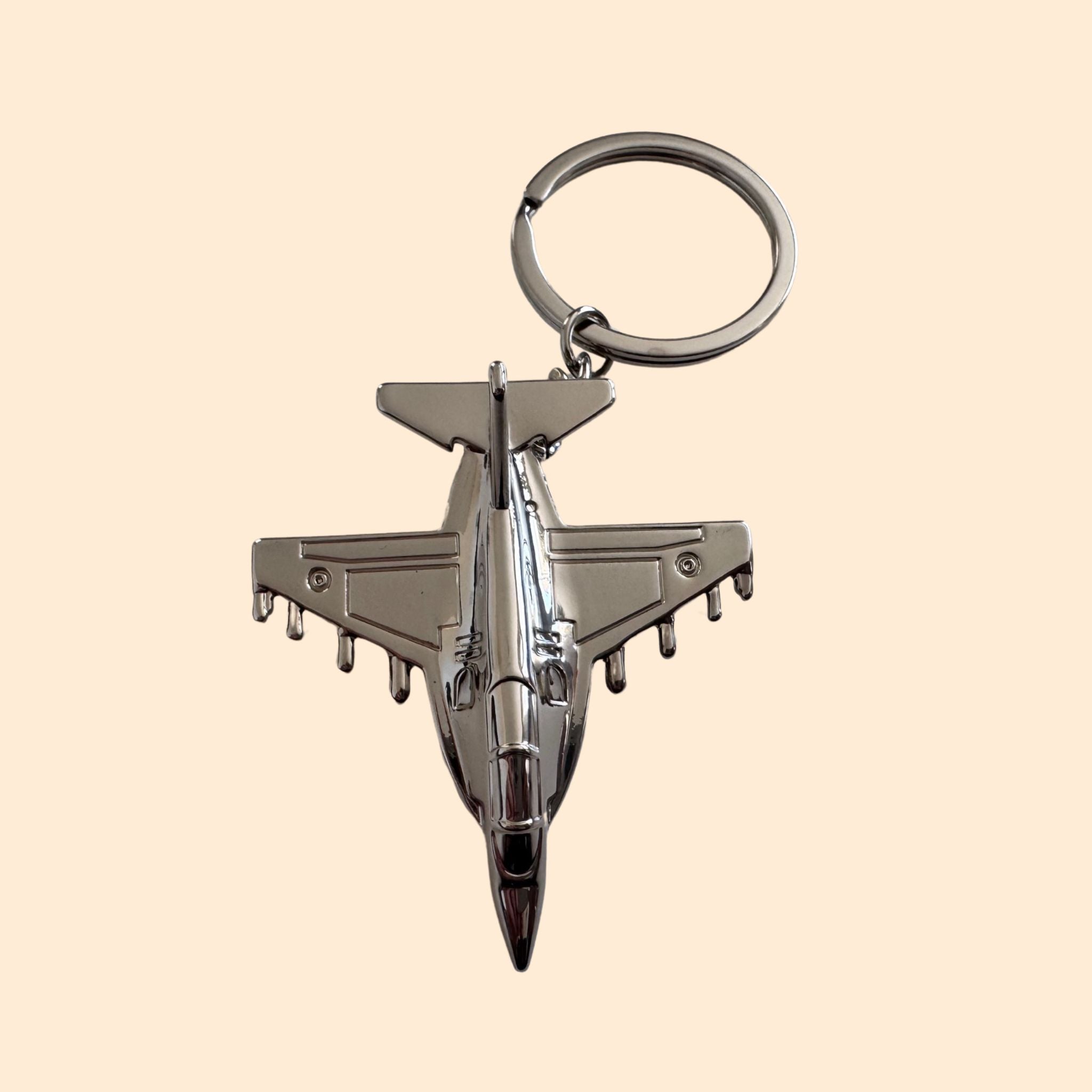 Porte-clés Avion de Chasse Métallique