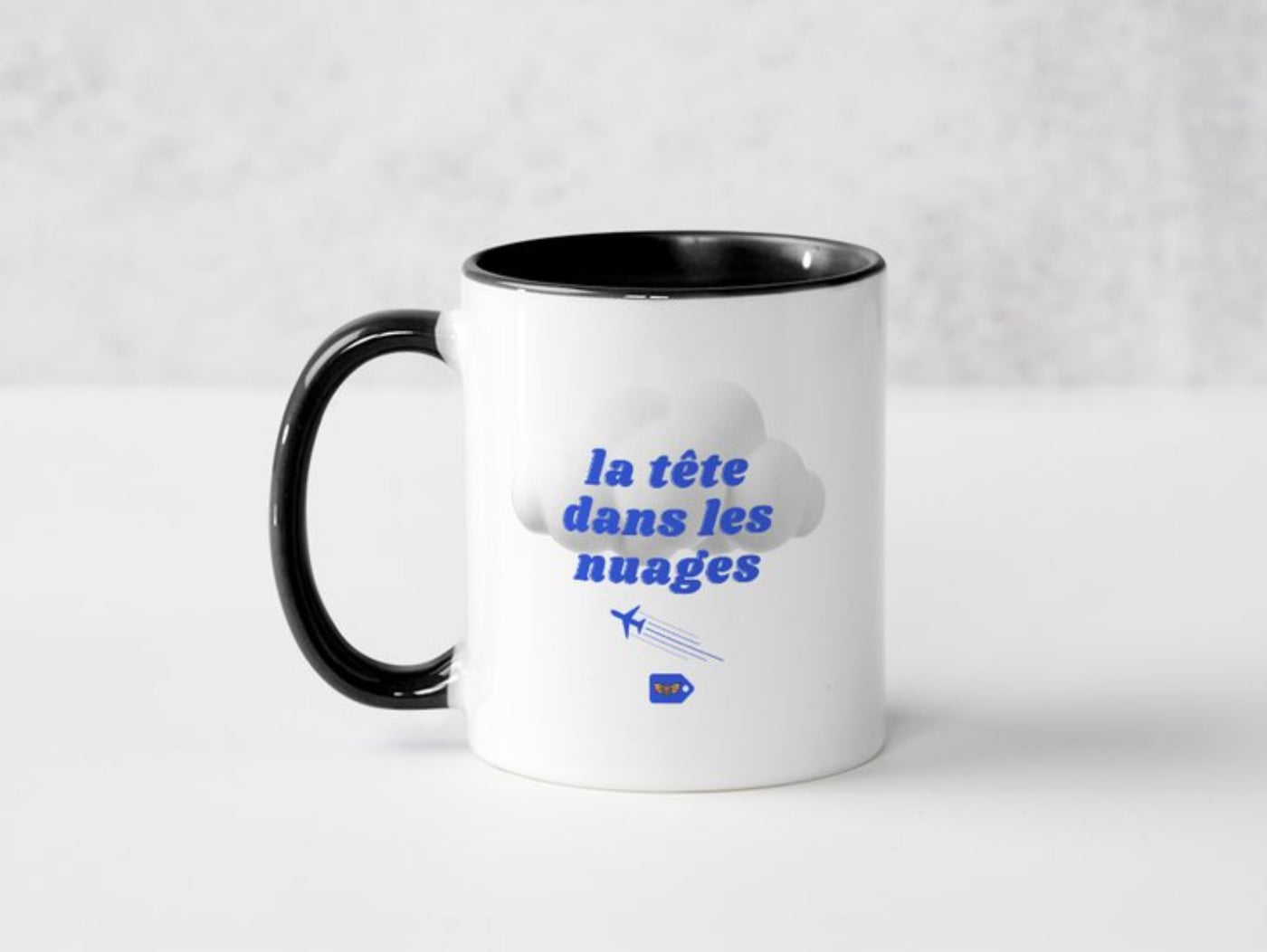 ☕ Mug Blanc "La tête dans les nuages"