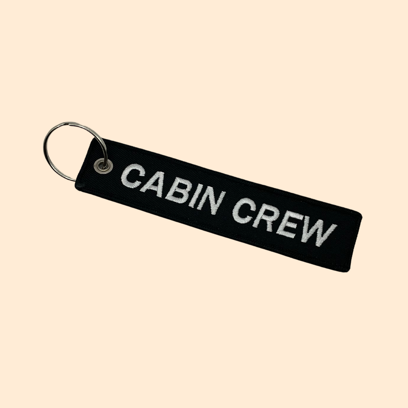 🔑🛫 Porte-Clé Flamme - Cabin Crew - Blanc