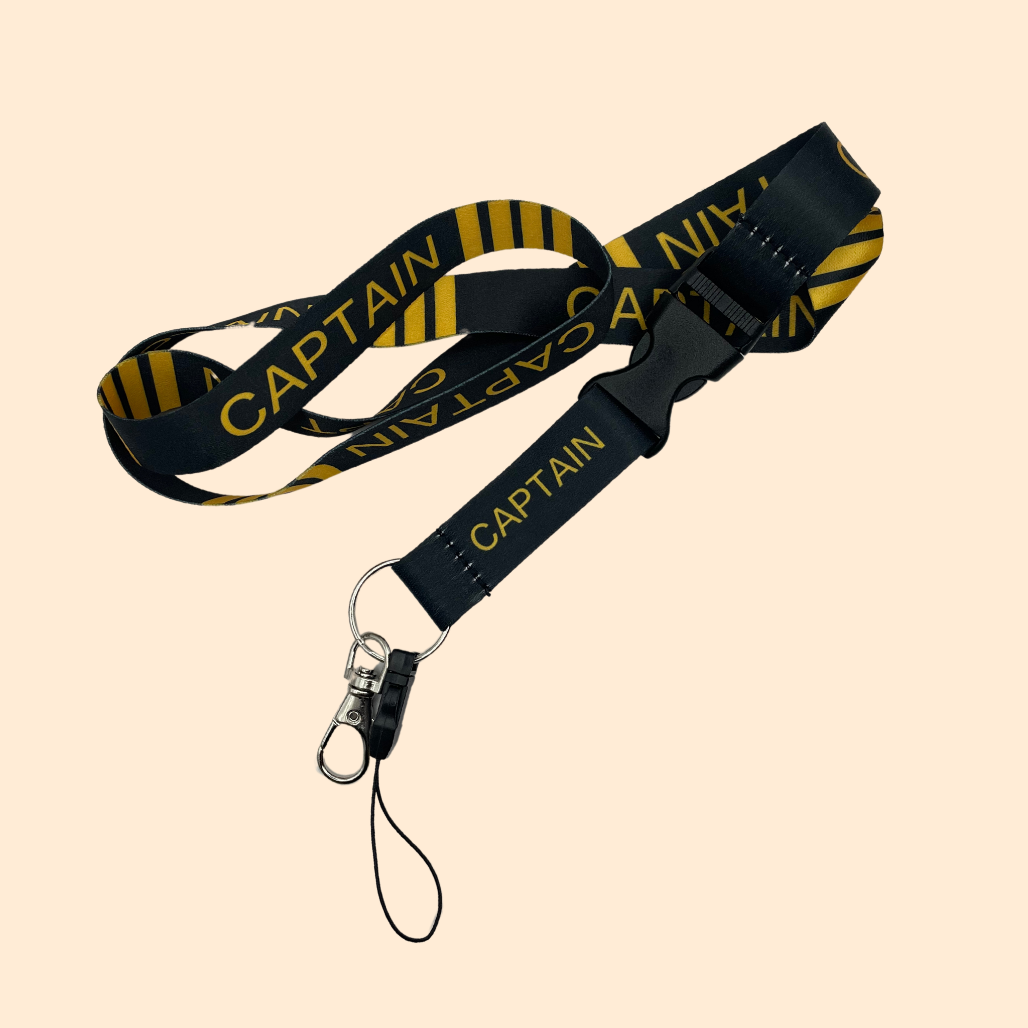 Tour de Cou "Captain" Noir/Jaune