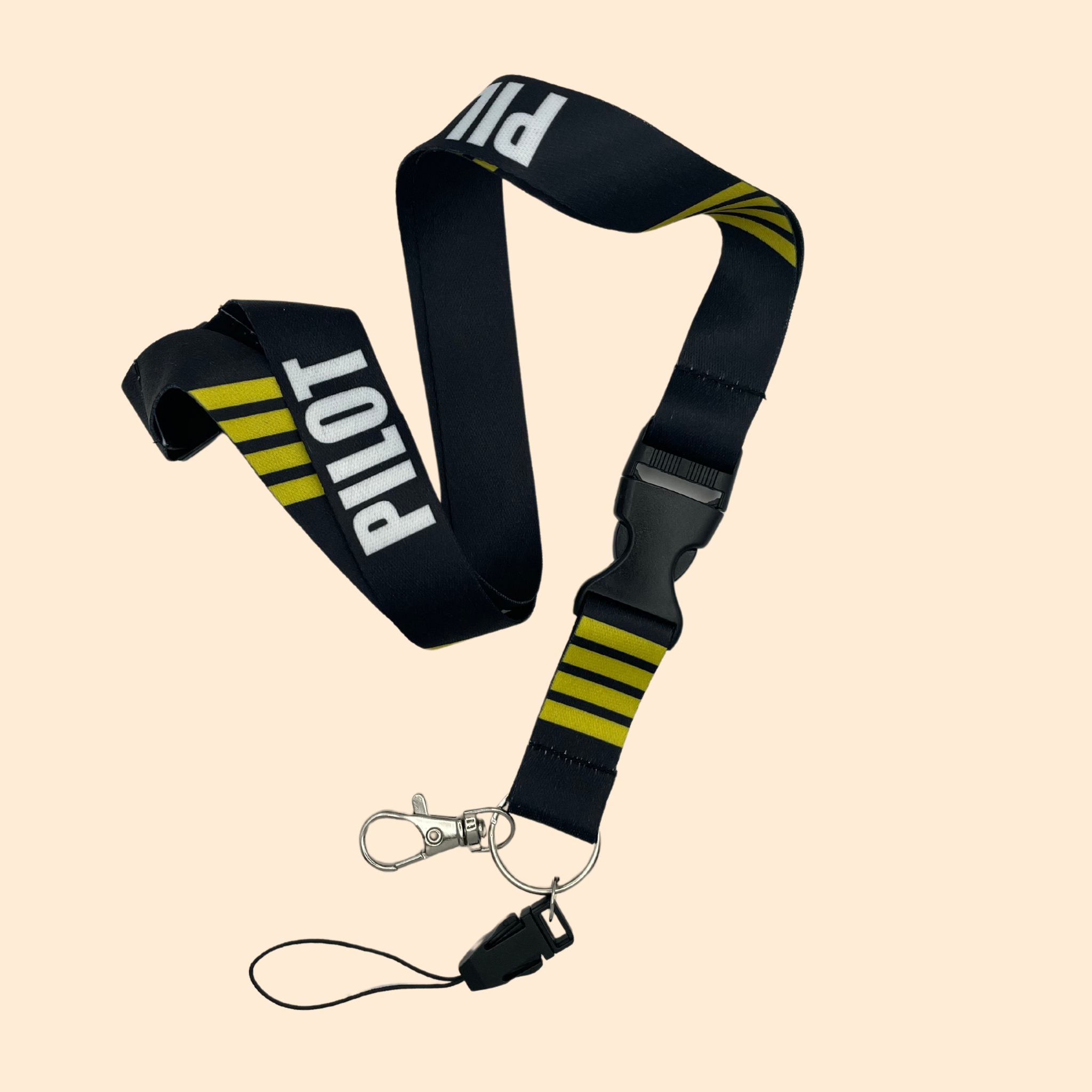 Tour de Cou "Pilot" Noir/Jaune